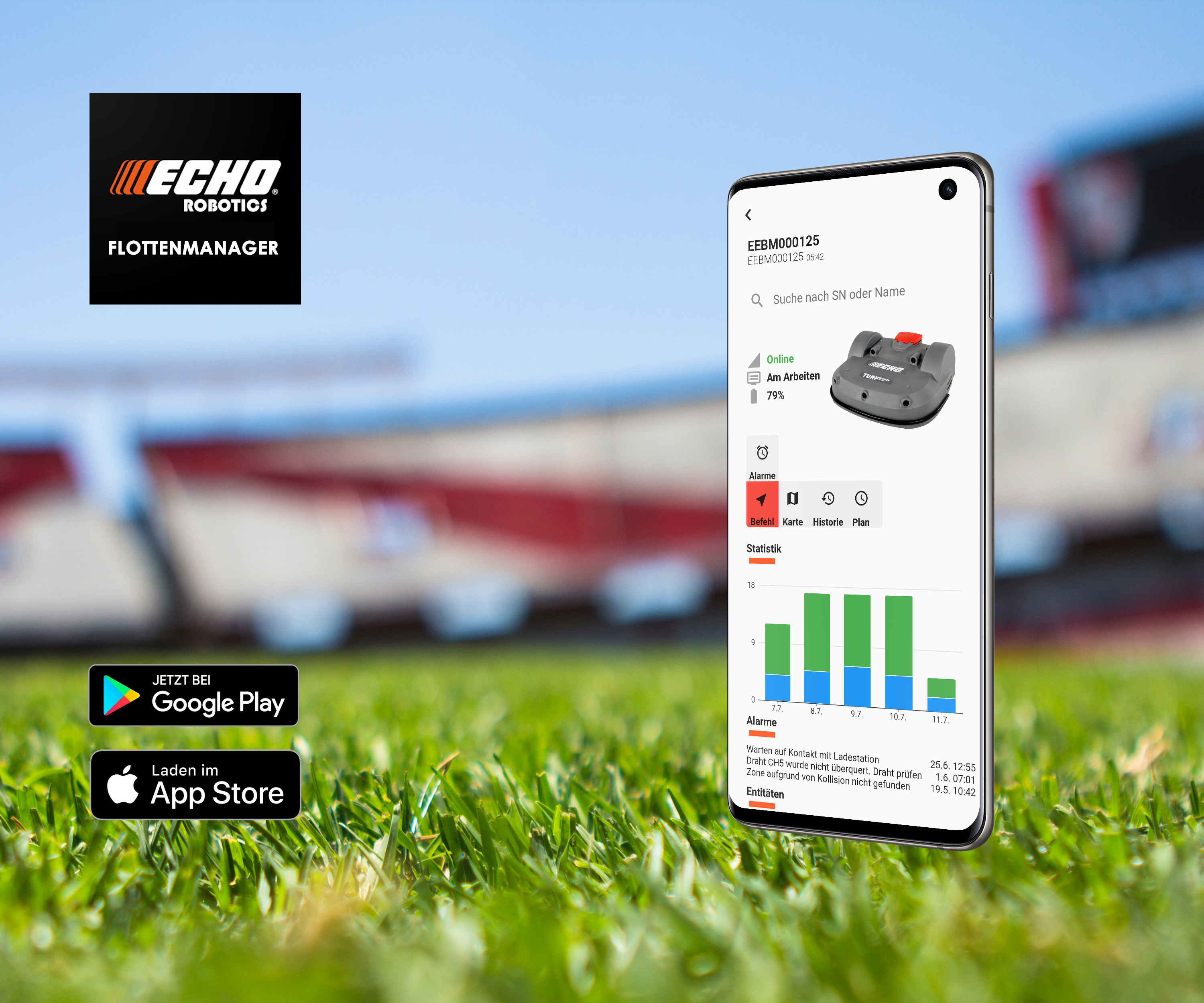 ECHO Robotics App Germany Stadion